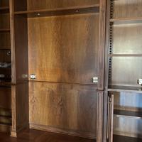 Boiserie Libreria noce nazionale massello