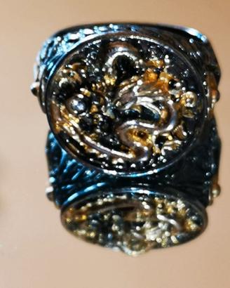 anello colore nero, con drago