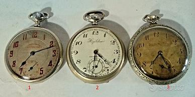 Lotto N° 3 orologi  funzionanti primi anni del 900