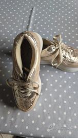 scarpe donna sportive panna e dorate  n 38 