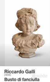 Busto bambina in marmo dello scultore Galli Rizzar