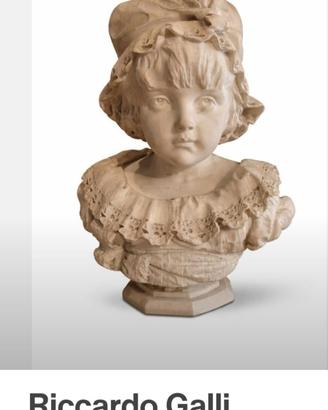 Busto bambina in marmo dello scultore Galli Rizzar