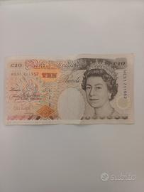 BANCONOTA 10 POUNDS 1993