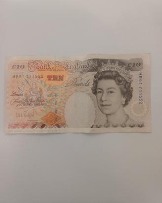 BANCONOTA 10 POUNDS 1993