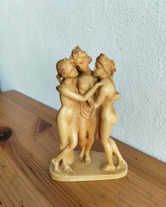 Statua tre grazie canova vintage alabastro