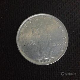 100 lire citta del vaticano fides 1960