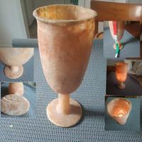 vaso in alabastro grezzo (no lucido)