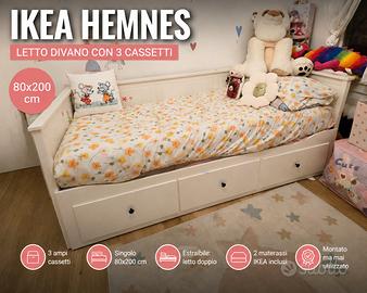 IKEA HEMNES divano letto +2 materassi-mai utilizza