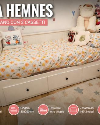 IKEA HEMNES divano letto +2 materassi-mai utilizza