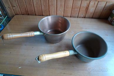 PENTOLA RAME MANICO LEGNO