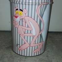 PANTERA ROSA BIDONE CONTENITORE VINTAGE ANNI 80