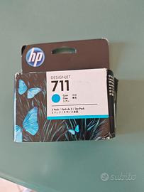 tre cartucce originali HP 711 ciano CZ134A 