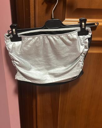top a fascia argento metalizzato+top fascia gratis
