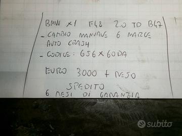 Cambio man. 6m bmw x1 f48 2.0 td b47