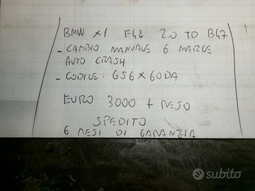 Cambio man. 6m bmw x1 f48 2.0 td b47