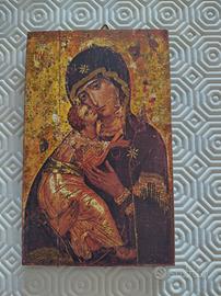 Icona Sacra MADONNA DI VLADIMIR (Eleusa) 13.5x8.5