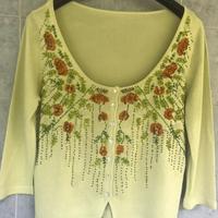 Cardigan corto donna con perline  tg S