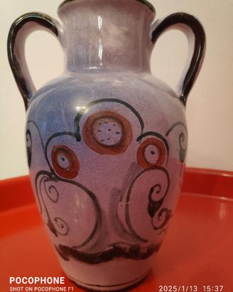 vaso ad anfora in ceramica artistica di Malatesta 