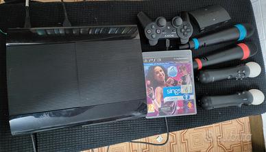 PLAYSTATION 3 PS3 CON SINGSTAR E ACCESSORI