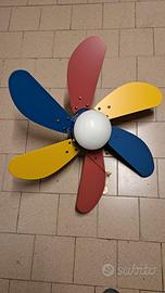 ventilatore da soffitto colorato