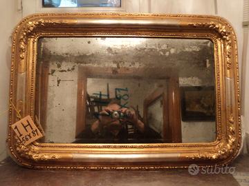 specchiera depoca in foglia oro e argento epoca 80