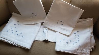 Matrimoniale in Puro Lino - Ricamo "Primavera"

