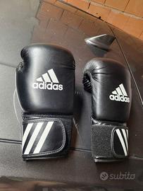 guanti da box + polsiere e dentiera 