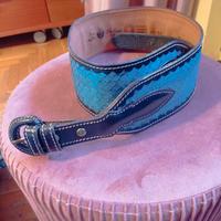 cintura Felisi vera pelle colore azzurro 