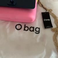 O bag - borsa rosa e blu da donna con catenina oro