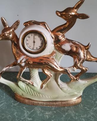 Orologio in ceramica con animali Vintage