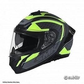 SMK Casco Integrale Typhoon RD1 Nero Giallo Fluo -