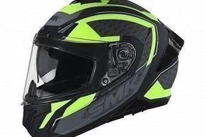 SMK Casco Integrale Typhoon RD1 Nero Giallo Fluo -