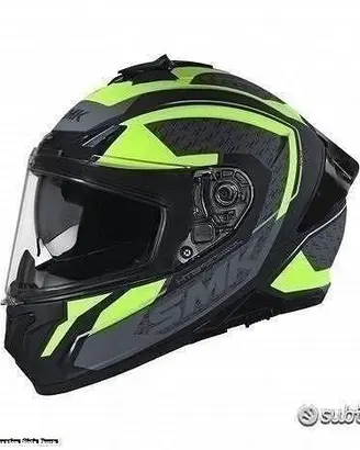 SMK Casco Integrale Typhoon RD1 Nero Giallo Fluo -