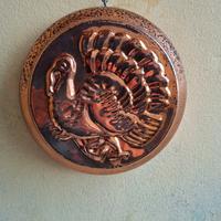 stampo in rame vintage forma tacchino