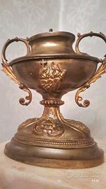 ANTICA BASE CANDELABRO 800 BRONZO OTTONE SCULTURA