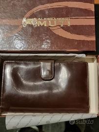 Portafoglio in pelle Alessandro Muti - unisex