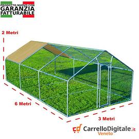 Gabbia Galline 3x6 m x h 2 m – 18 mq – beige
