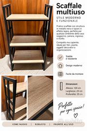 Scaffale moderno nero legno