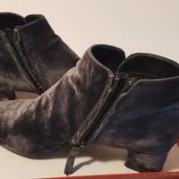 stivaletti donna in velluto grigio n.38