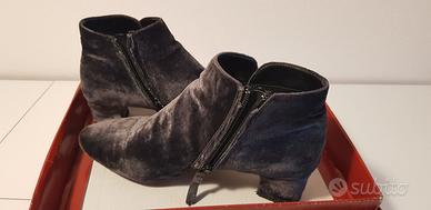 stivaletti donna in velluto grigio n.38
