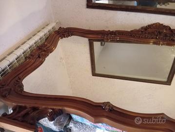 specchiera arte povera in noce 