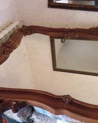 specchiera arte povera in noce 