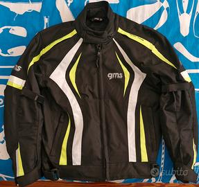 GIUBBOTTO MOTO GMS PACE NERO BIANCO GIALLO tg.XS
