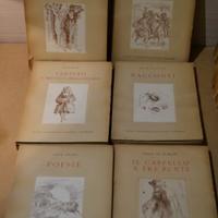 6 Libri d'epoca con copertine tipo acquaforte