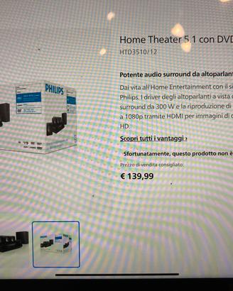 Philips Home Theate 5.1 con DVD