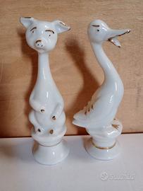 Papera e Maialino stilizzati in Ceramica 