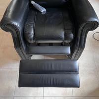 Poltrona elettrica vera pelle
