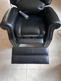 Poltrona elettrica vera pelle