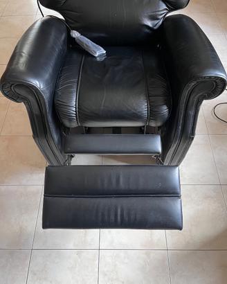 Poltrona elettrica vera pelle