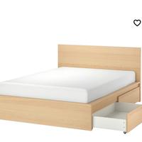 Struttura Letto MALM con 4 cassetti 180x200